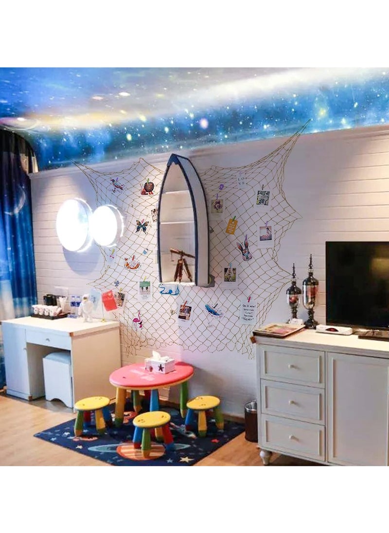 Generic - 2m x 1.5m Fishing Net Decoration, Marine Wall Door Hanging Decoration Net Nautical Fish Net with Sea Shells Home Decoration Netting for Wall Frame Photo Home Bedroom Bar Beach Party - Image 1
