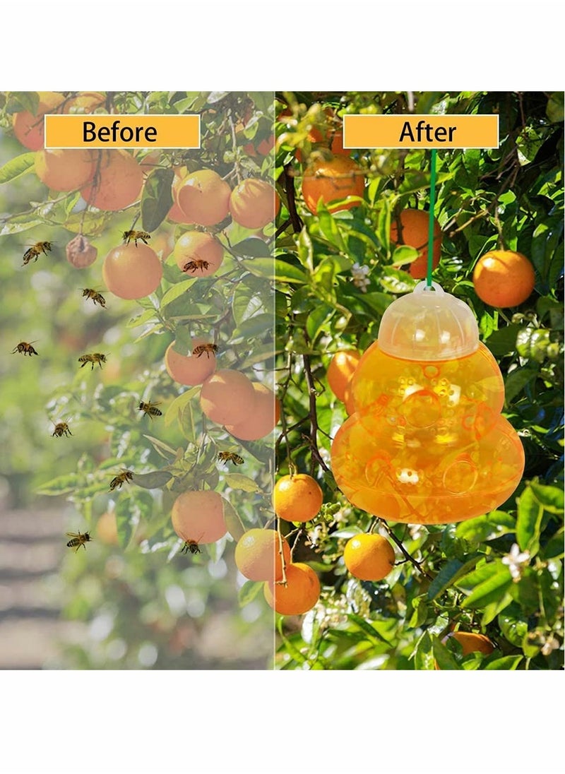 SYOSI - Insect Trap, 2 Pack Bee Traps, Gourd Bee Traps, Wasp Trap For Hornet Bees Yellow Jackets, Insect Bee Catcher Non Toxic, Reusable, Hanging Outdoor Wasp Deterrent Killer - Image 1