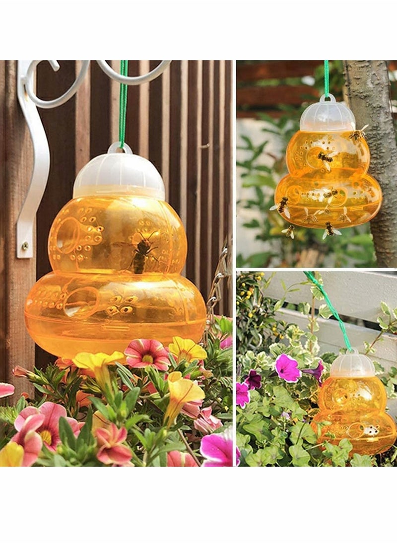 SYOSI - Insect Trap, 2 Pack Bee Traps, Gourd Bee Traps, Wasp Trap For Hornet Bees Yellow Jackets, Insect Bee Catcher Non Toxic, Reusable, Hanging Outdoor Wasp Deterrent Killer - Image 1