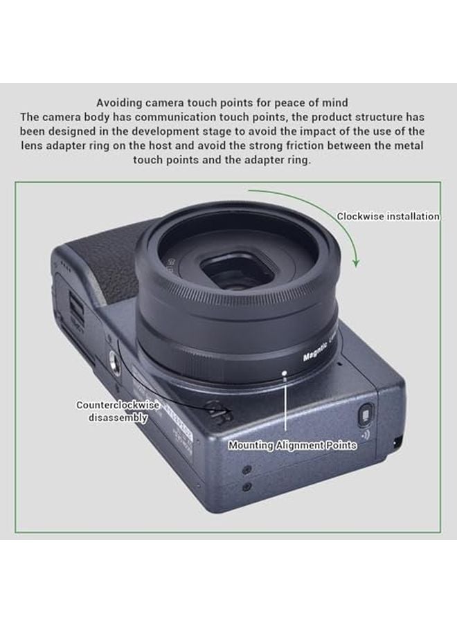 49mm Metal GR3 Lens Adapter Ring Step Up Filter Mount Compatible Camera Accessories - Image 5