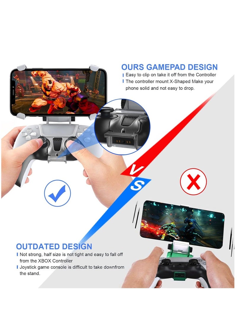 ALASAMCO PS5 Controller Mobile Gaming Clip for Playstation 5 Dualsense Controller Remote Play Mobile Phone Holder Clamp Adjustable Phone Mount Clip - Image 5