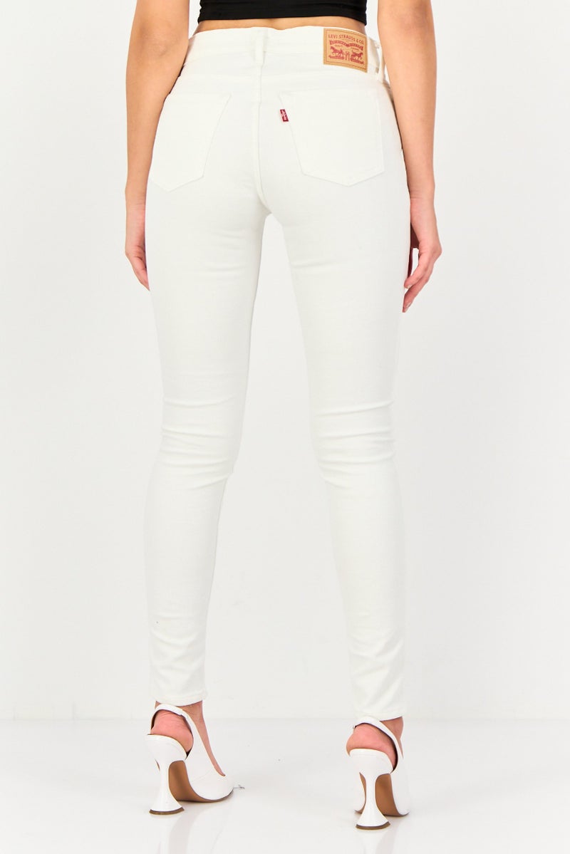 Levi's Women Skinny Fit Plain Stretchable Jeans, Off White - Image 3