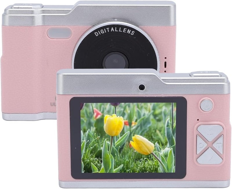 Pink FILFEEL 48MP 8X Zoom Digital Camera Anti Shake 2.4 Inch Screen Portable Compact for Students Travel - Image 5