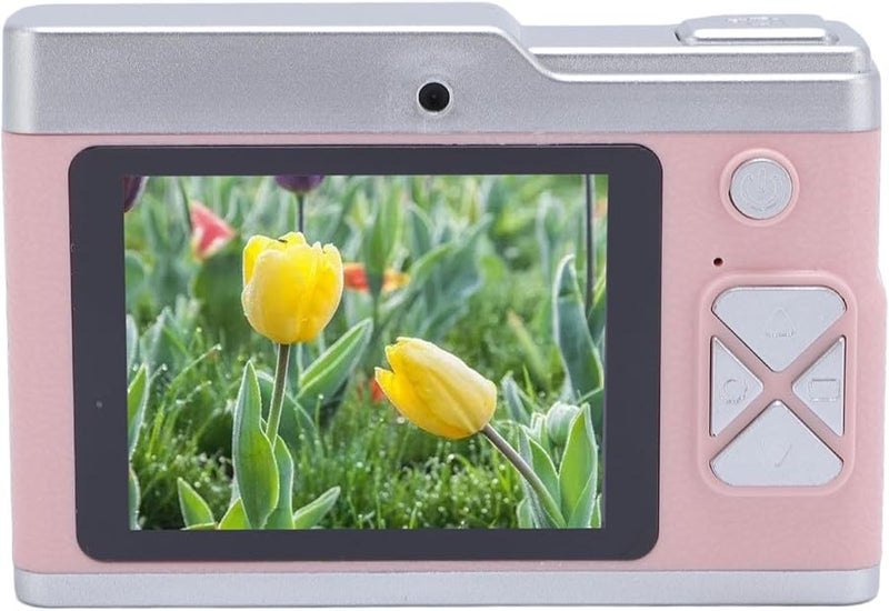 Pink FILFEEL 48MP 8X Zoom Digital Camera Anti Shake 2.4 Inch Screen Portable Compact for Students Travel - Image 1