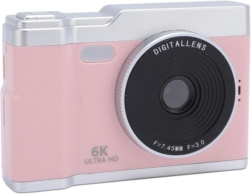 Pink FILFEEL 48MP 8X Zoom Digital Camera Anti Shake 2.4 Inch Screen Portable Compact for Students Travel - Image 4
