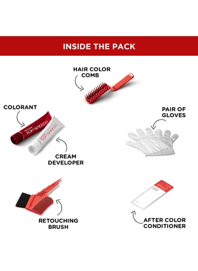 ريفلون صبغة شعر ريفلون توب سبيد، 180 جم - بني ماهوجني غامق 50 (عبوة من قطعة واحدة) - Image 3