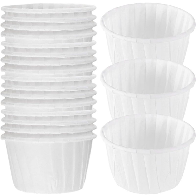 Large Heat Resistant Paper Baking Cups 50pcs White Non Odor Greaseproof Muffin Liners - Image 2
