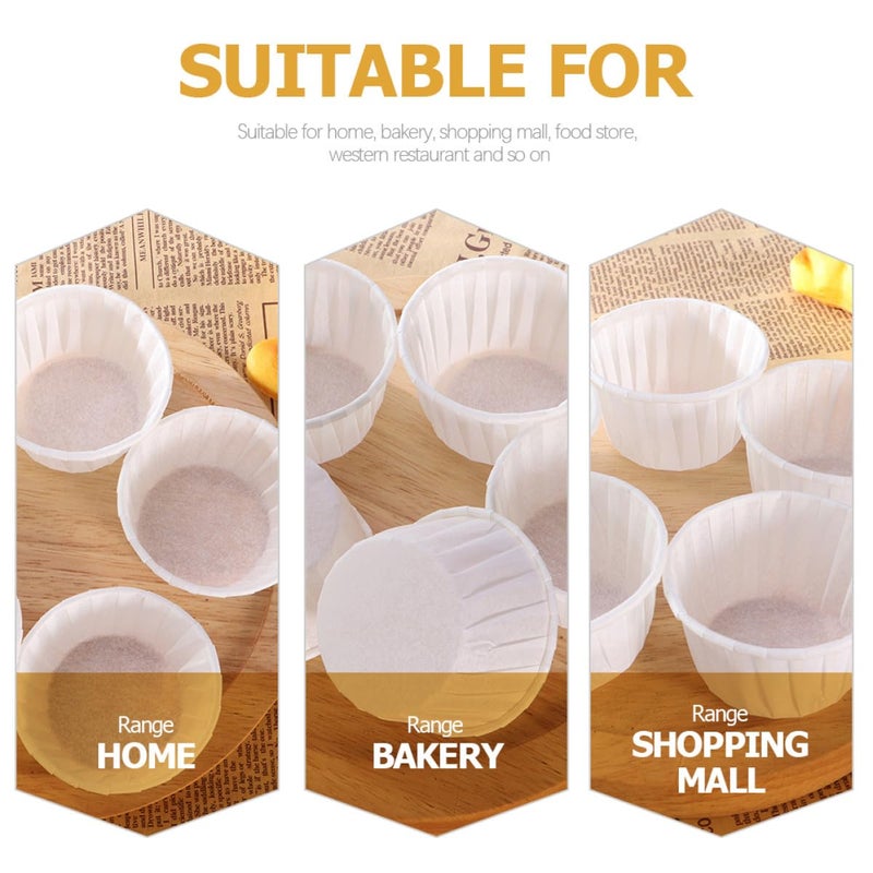 Large Heat Resistant Paper Baking Cups 50pcs White Non Odor Greaseproof Muffin Liners - Image 4