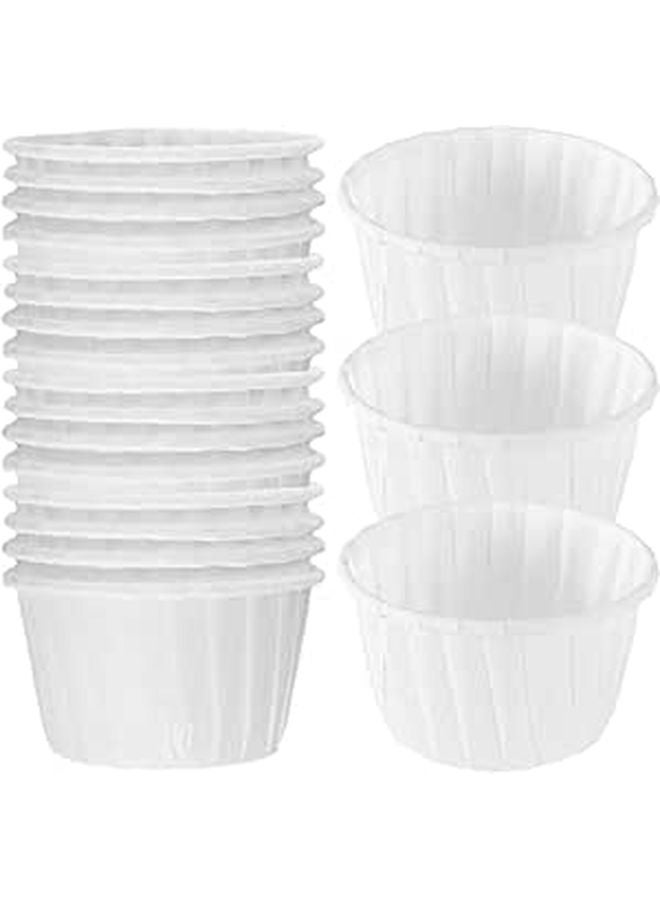 Large Heat Resistant Paper Baking Cups 50pcs White Non Odor Greaseproof Muffin Liners - Image 1
