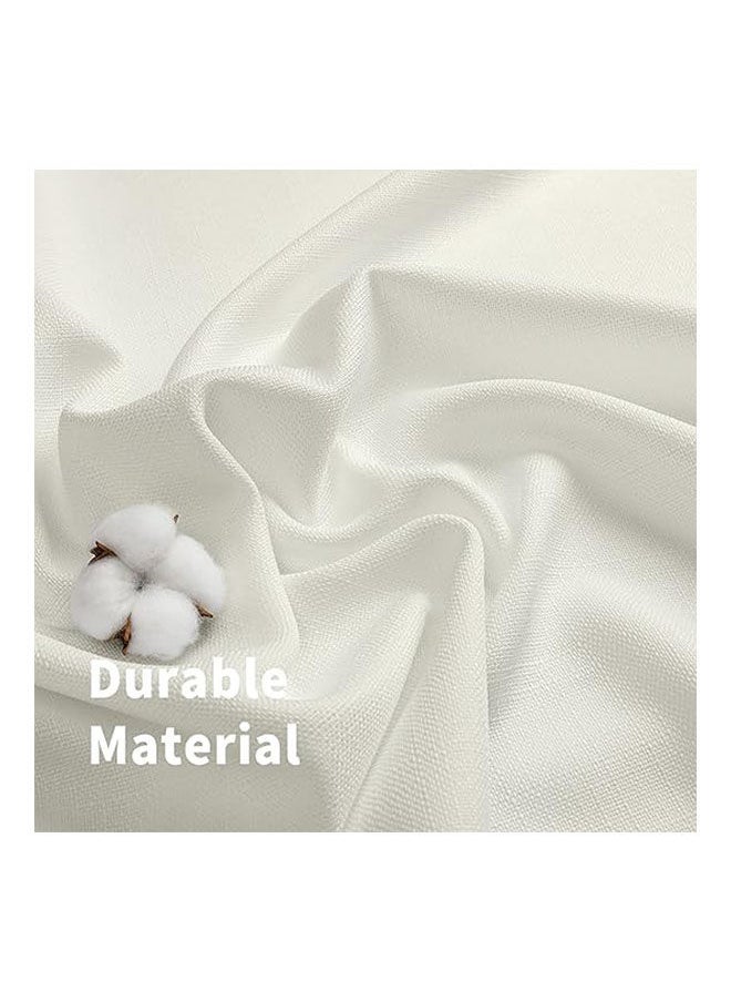 Intex Curtains House - Natural Linen Semi Transparent Curtain For Living Rooms And Bedroom With Steel Grommets 2 Pcs - Image 1