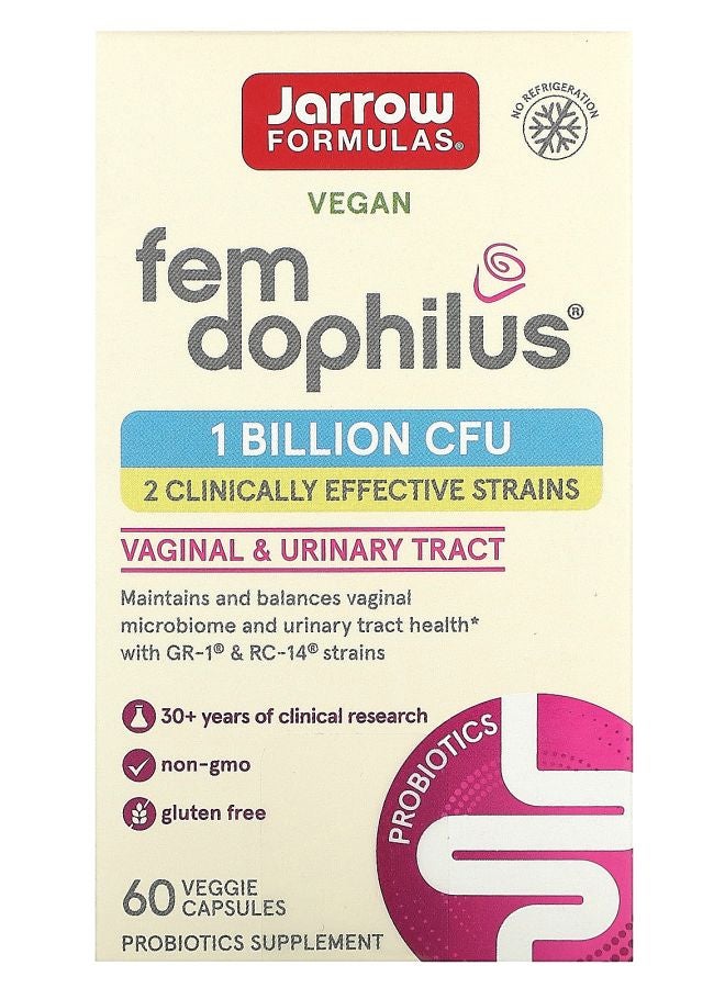 jarrow formulas Vegan Fem Dophilus 1 Billion CFU 60 Veggie Capsules