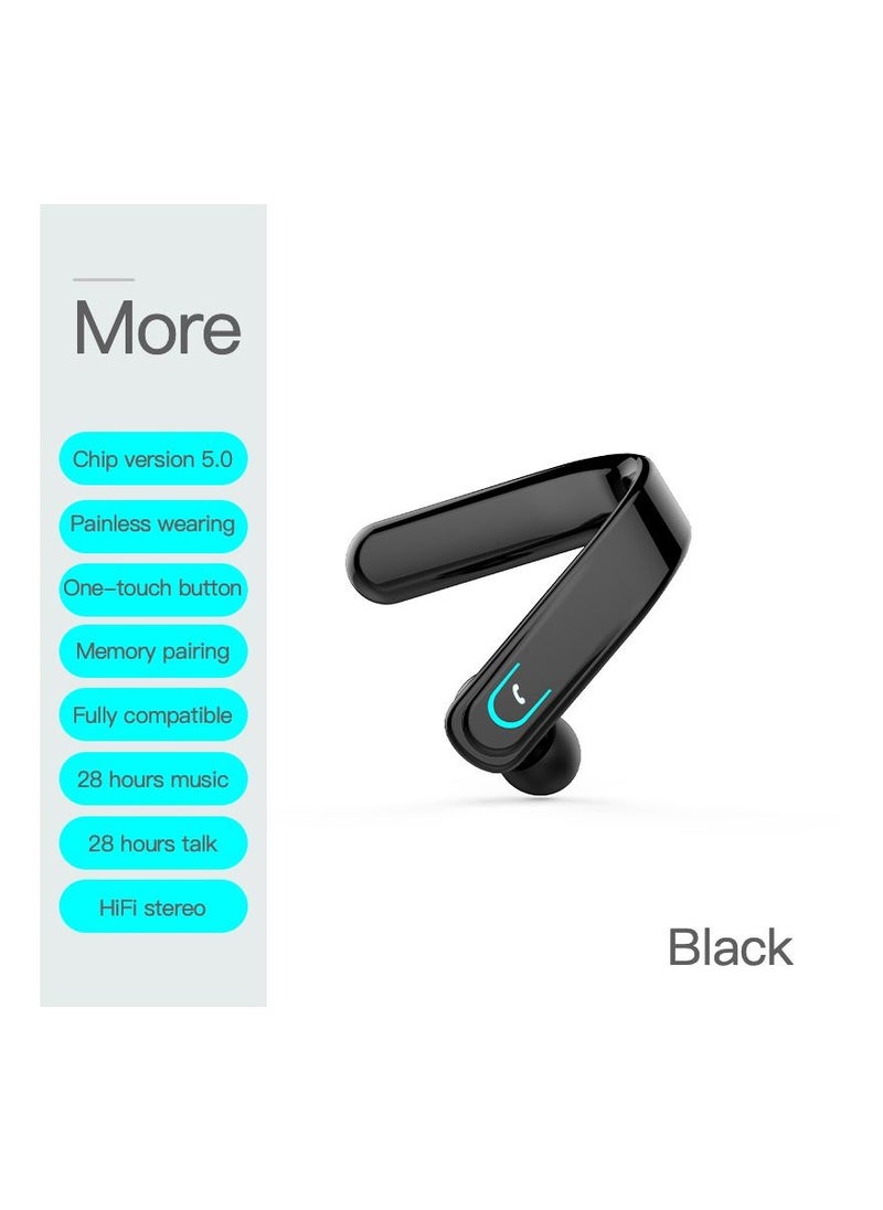 Lommyka TWS Wireless Bluetooth Headphones Business Bluetooth Headset Black  - Image 2