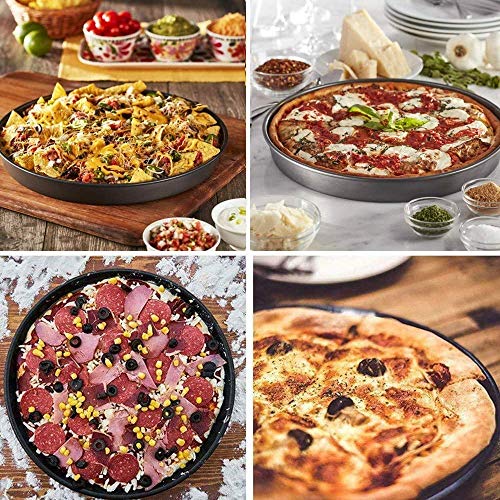 sakoraware Non-Stick Hard Anodised Carbon Steel Teflon Coated Bakeware| Pizza Cake Pan Plate for Microwave Oven OTG |Round Baking Tray Mould |10 Inch/25 cm Diameter| Black - Image 4