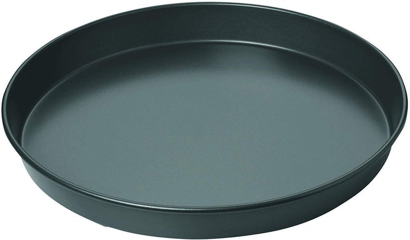 sakoraware Non-Stick Hard Anodised Carbon Steel Teflon Coated Bakeware| Pizza Cake Pan Plate for Microwave Oven OTG |Round Baking Tray Mould |10 Inch/25 cm Diameter| Black - Image 1