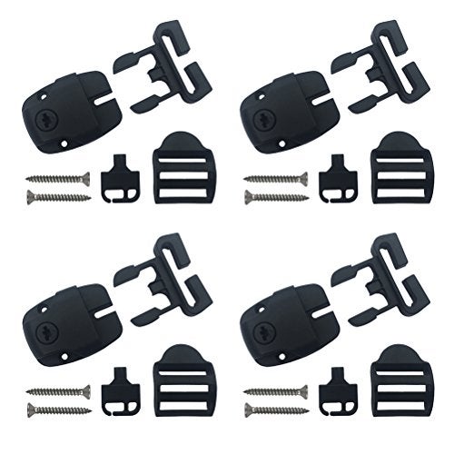 Huouo 4 Set Spa Hot Tub Cover Broken Latch Repair Kit have Slot - Replace Latches Clip Lock with Keys and Hardwares - Image 1