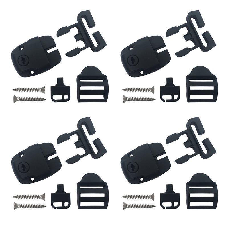 Huouo 4 Set Spa Hot Tub Cover Broken Latch Repair Kit have Slot - Replace Latches Clip Lock with Keys and Hardwares - Image 5