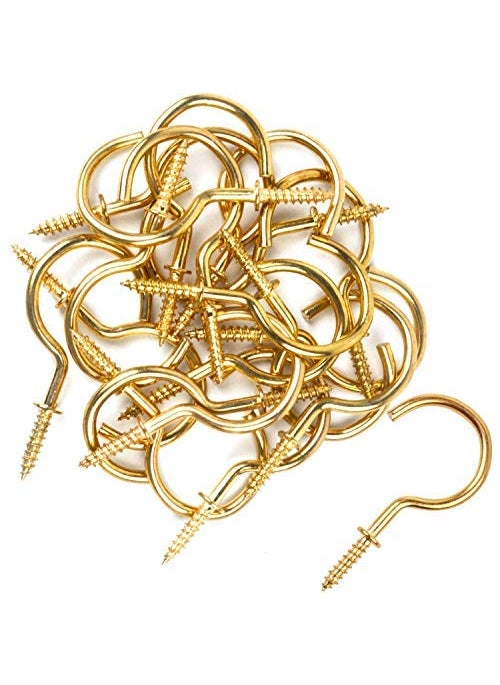 DIY Crafts DIY Crafts Pack of 10 Pcs Bright Gold Ceiling HooksCup Hook Holder Golde Pack of 10 Pcs Bright Gold  - Image 4
