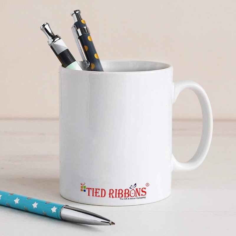 TIED RIBBONS TIED RIBBONS Fathers Day Gift for Dad Father in Law Papa Printed Ceramic Coffee Mug with Card Holder and Pen  - Image 4