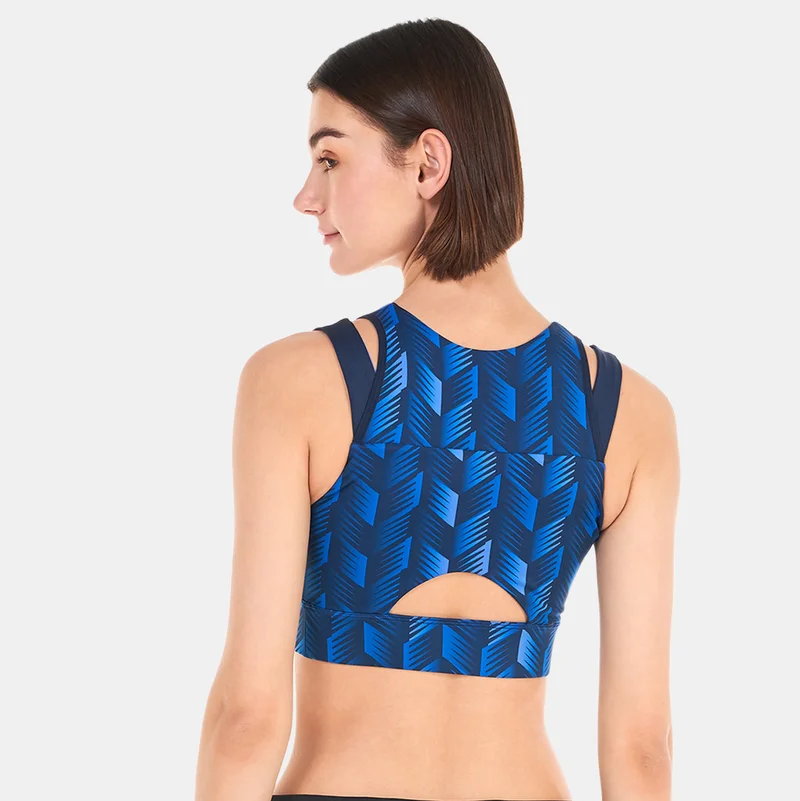 New Balance Women's Shape Shield Printed Crop Sports Bra