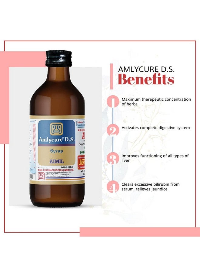 AIMIL Amlycure D.S. Syrup -200ml | Ayurvedic Liver Health Protector - Natural Liver Herbal Tonic | Metabolism Booster - Image 2