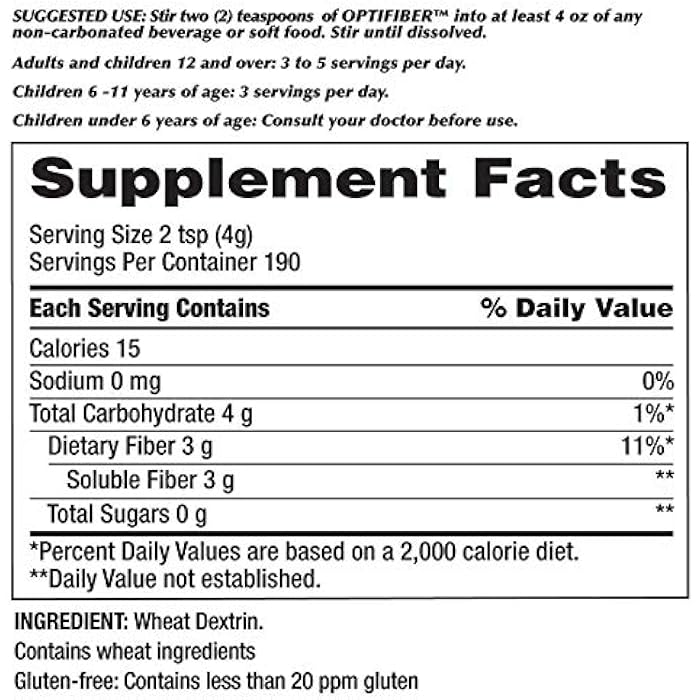 Kirkland Signature OPTIFIBER, 25.6 Ounces 190 Servings (2 Pack) - Image 2