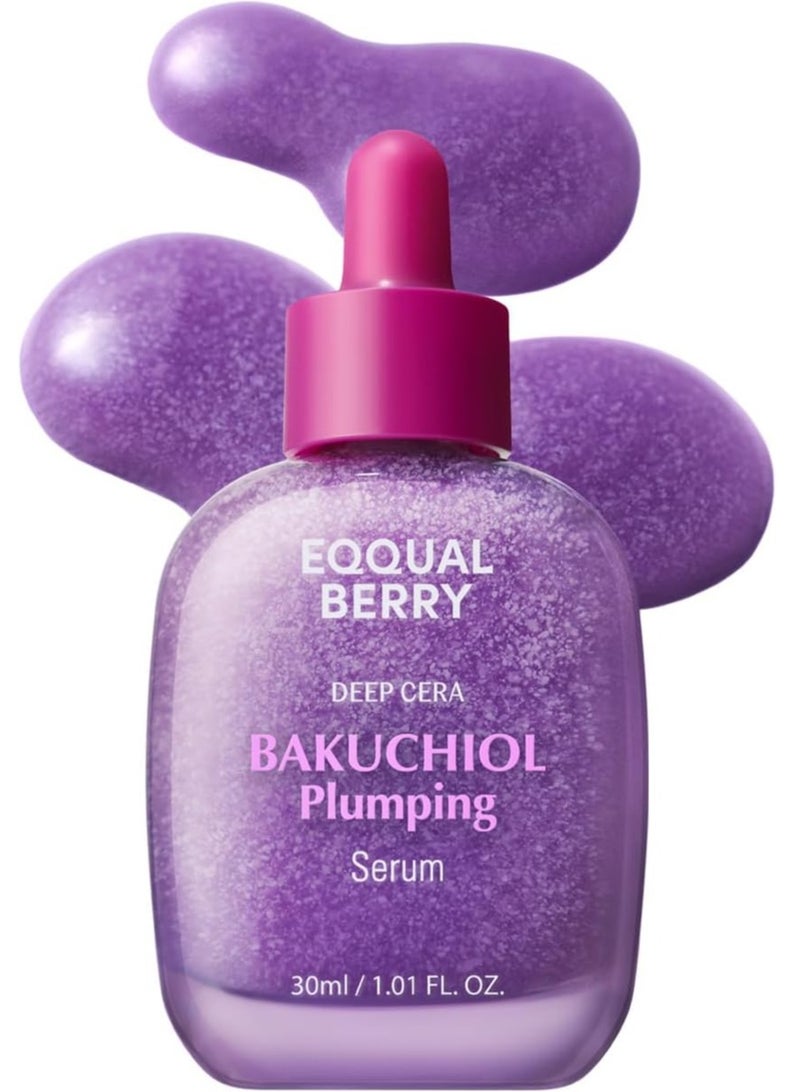 eqqualberry Equal Berry Bakuchiol Plumping, Radiant, and Healthy Skin Serum - Reduces Pores, Fine Lines, and Wrinkles | Retinol Alternative for Sensitive Skin | Boosts Skin Firmness and Elasticity with Ceramides and Peptides, 30ml - Image 1