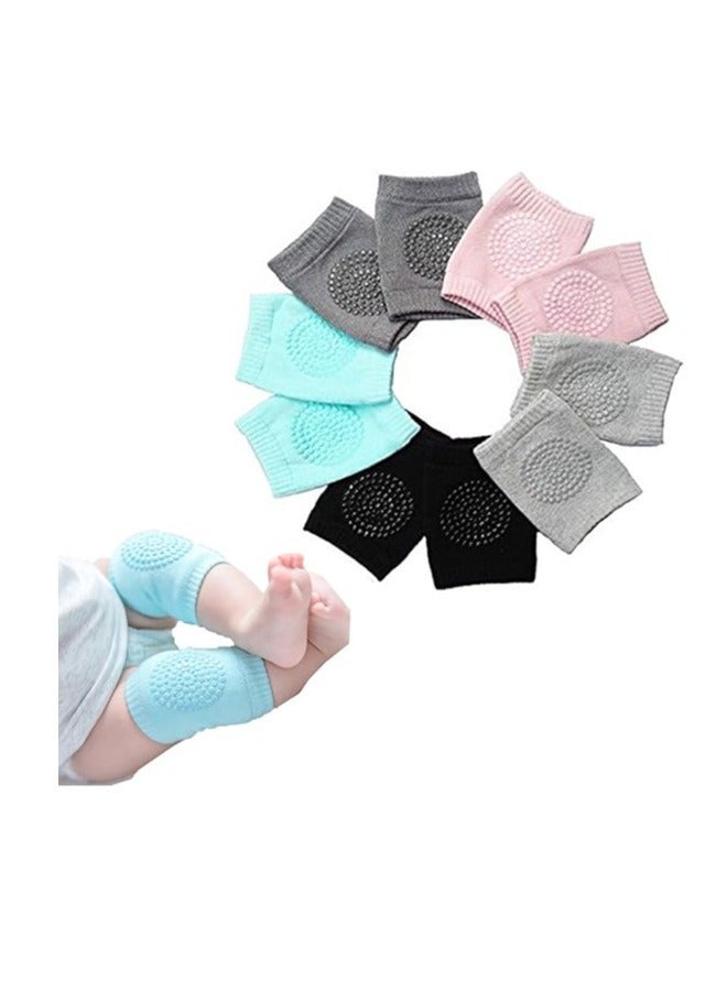 general Baby Crawling Anti-Slip Knee Pads,Unisex Baby Toddlers Kneepads 5 Pairs - Image 1