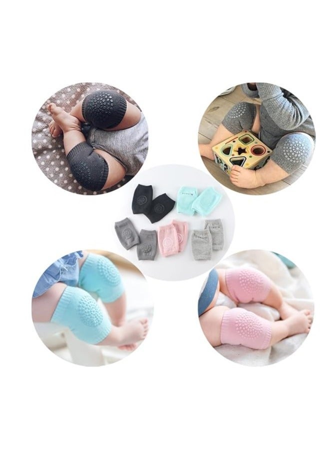general Baby Crawling Anti-Slip Knee Pads,Unisex Baby Toddlers Kneepads 5 Pairs - Image 2