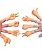 AQKILO Tiny Hands Rock Paper Scissors Finger Puppets 8 Pieces Mini Left and Right Hand Set Mixed Styles for Party Favors TikTok Toys and Gag Gifts - Image 3