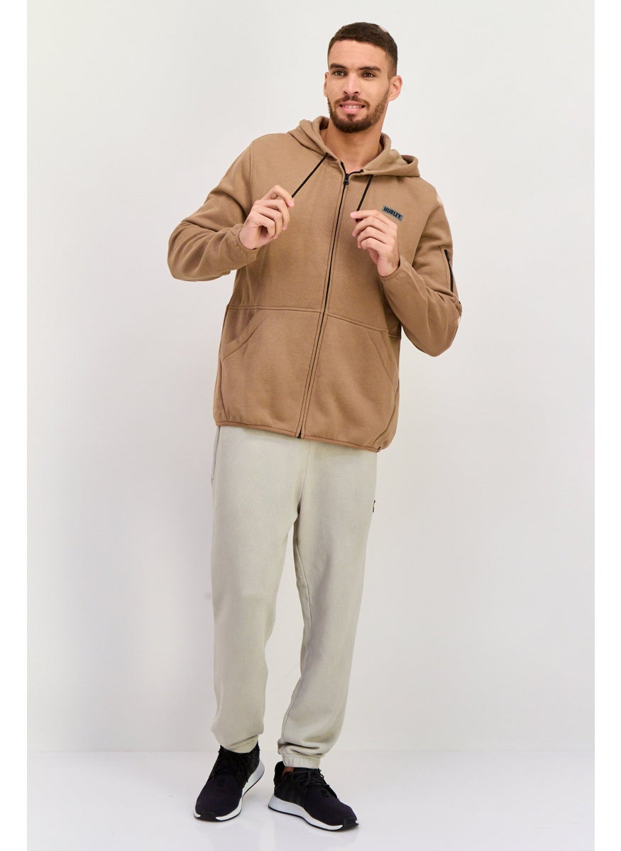Hurley - Men Sportswear Fit Long Sleeve Training Sweatshirt, Light Brown - Image 1