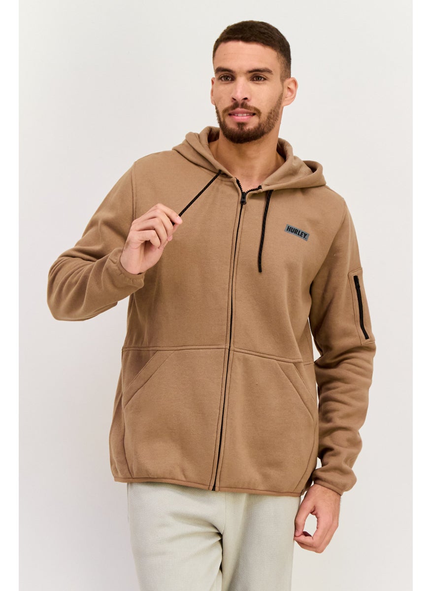 Hurley - Men Sportswear Fit Long Sleeve Training Sweatshirt, Light Brown - Image 1