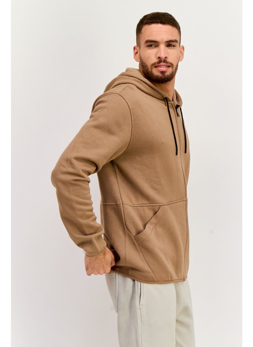 Hurley - Men Sportswear Fit Long Sleeve Training Sweatshirt, Light Brown - Image 1