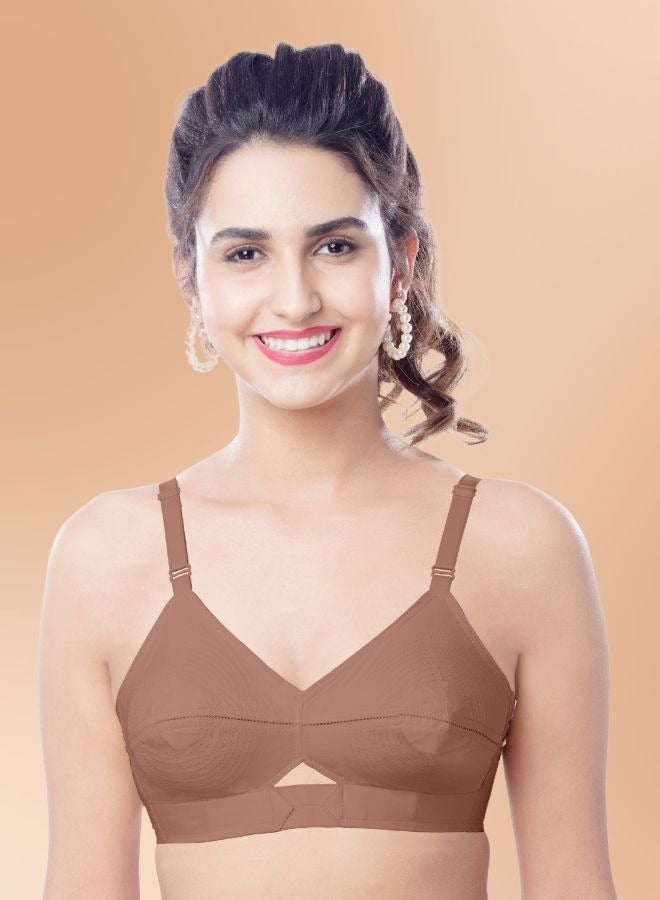 BRIDA Brida Women's Cotton Bra(Kavya Xtrasoft) & High-Waisted Panties Set(Petals)- (Colours & Print May Vary)  - Image 2