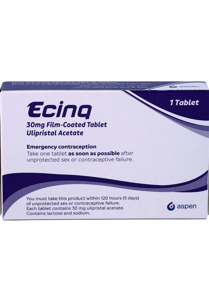 ASPEN Ecinq 30mg Ulipristal Acetate Tablet 1s  - Image 1