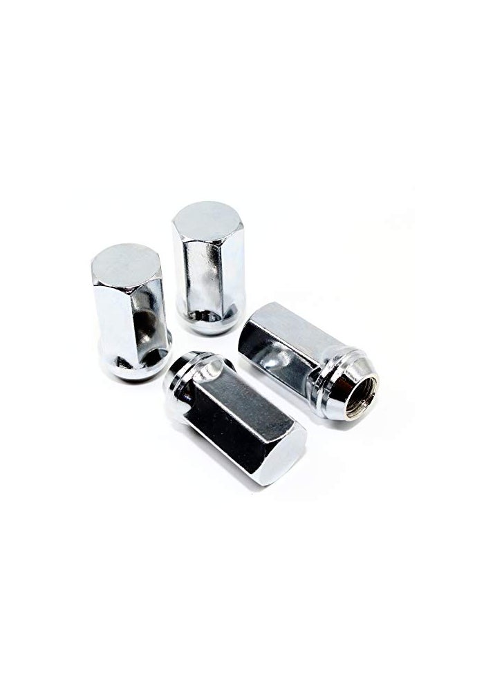 Veritek Performance Set of 24 Veritek 14x15mm 175 Inch 45mm Overall Length 78 22mm Hex Duplex Chrome Acorn Lug Nuts for Cadillac Chevy Chevrolet Dodge GMC Nissan RAM Toyota Aftermarket Custom SUV Truck Wheels - Image 1