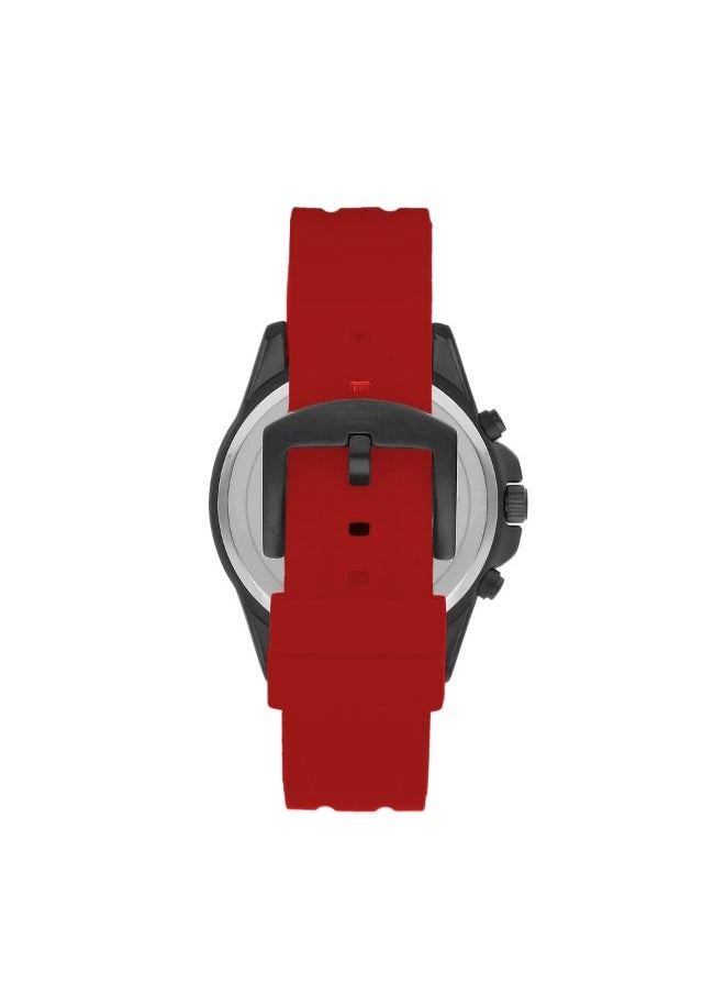Lee Cooper LC07635.658 Men's Multi Function Display Watch & Silicone Strap Red