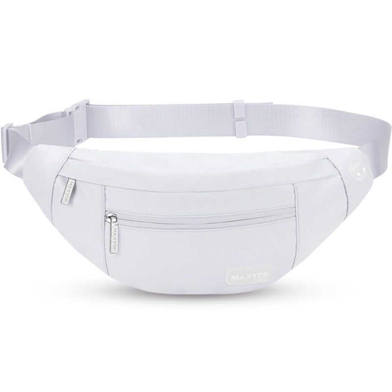 MAXTOP Large Crossbody Fanny Pack with 4-Zipper Pockets,Gifts for Enjoy Sports Festival Workout Traveling Running Casual Hands-Free Wallets Waist Pack Phone Bag Fits All Phones - Image 1