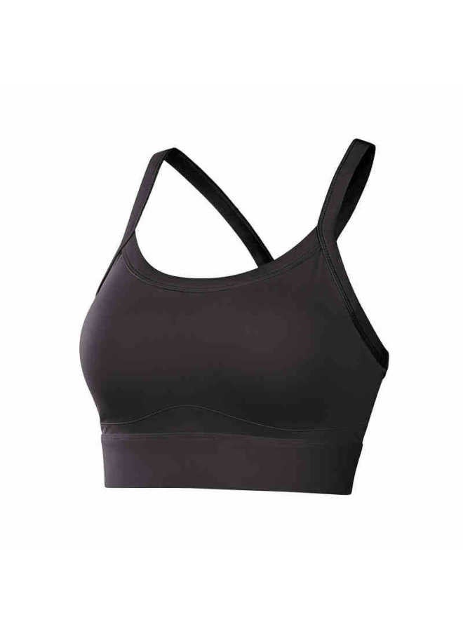 [customized] High-end Sports Bra Shock-proof Running Quick-drying Fixed One-cup Contrasting Color Yoga Back Bra