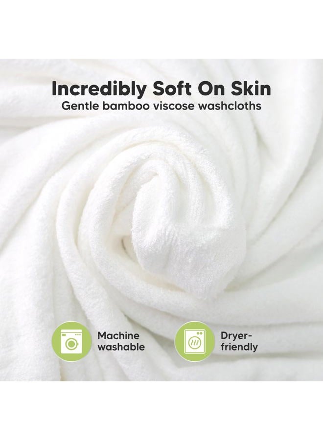 KeaBabies 6-Pack Baby Washcloths - Soft Absorbent Viscose from Bamboo Wash Cloths for Babies, Kids, Toddlers, Infant, Newborn Bath Towels, Gentle on Sensitive Skin, 10x10 Reusable Face Towels(Earth Brown) - Image 2