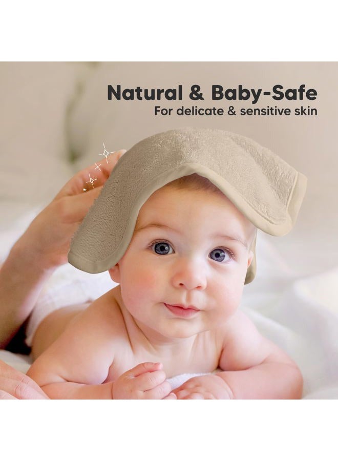 KeaBabies 6-Pack Baby Washcloths - Soft Absorbent Viscose from Bamboo Wash Cloths for Babies, Kids, Toddlers, Infant, Newborn Bath Towels, Gentle on Sensitive Skin, 10x10 Reusable Face Towels(Earth Brown) - Image 5