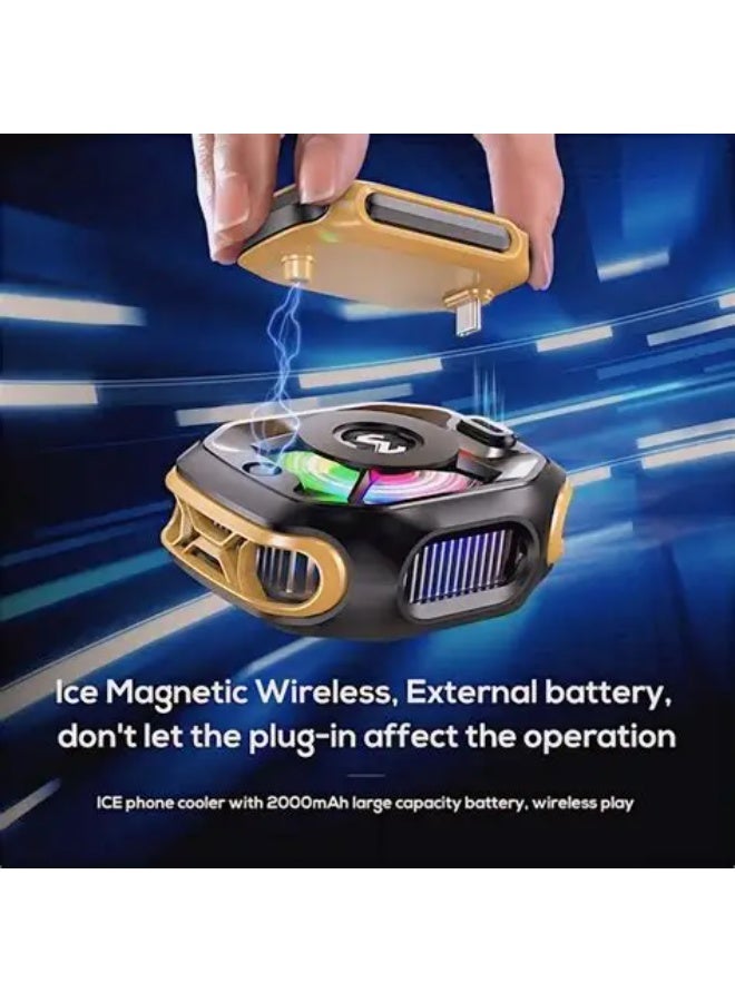Memo CX12 Mobile Phone Cooler with Digital Display & Battery Pack RGB Semiconductor Cooling Fan - Image 5