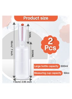 Y&D Dosing Container, 2 Pcs MEK Adjustable Volume Dispensing Bottle, 500ml Plastic Bottle with Measure for Home Classroom Lab  - Image 4