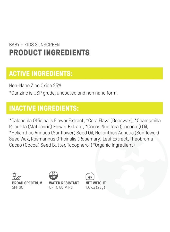 Raw Elements Baby & Kids SPF 30 Organic Sunscreen Stick, Non-Nano Zinc Oxide, Reef-Safe, Cruelty-Free, Gluten & Nut Free, Zero Waste Tube, Travel Sunblock 1.0 oz - Image 5