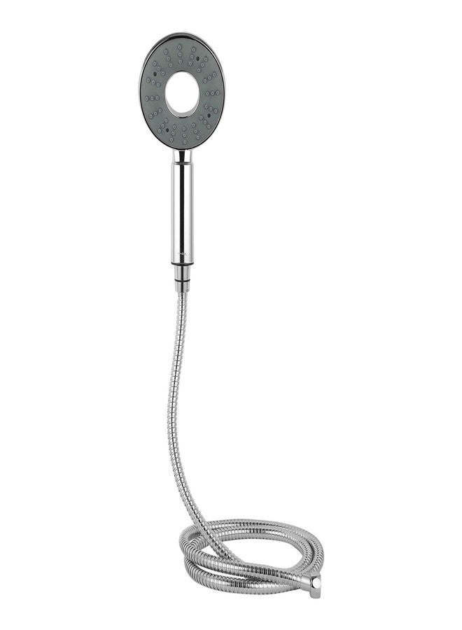 Hindware Italian Collection F160115CP Hand Shower for Bathroom | made of ABS | comes with 1.5-meter Stainless Steel Flexible Hose Pipe | Wall Hook | Rubbit Cleaning Technology | Polo Grey - Image 1