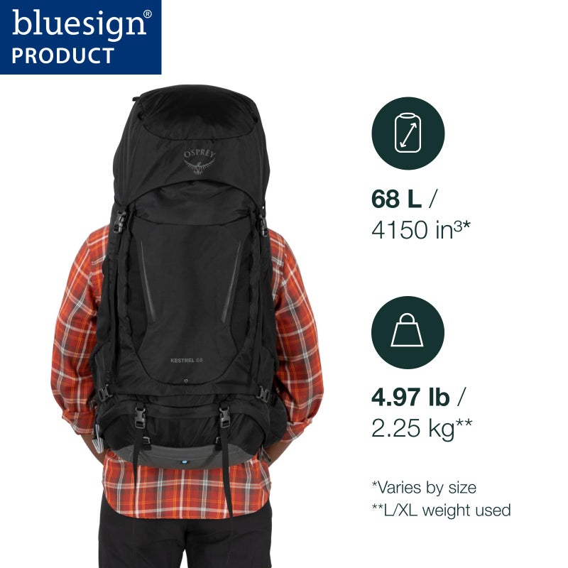 Osprey Kestrel 68 Mens Backpacking Backpack Bonsai Green S/M - Image 2