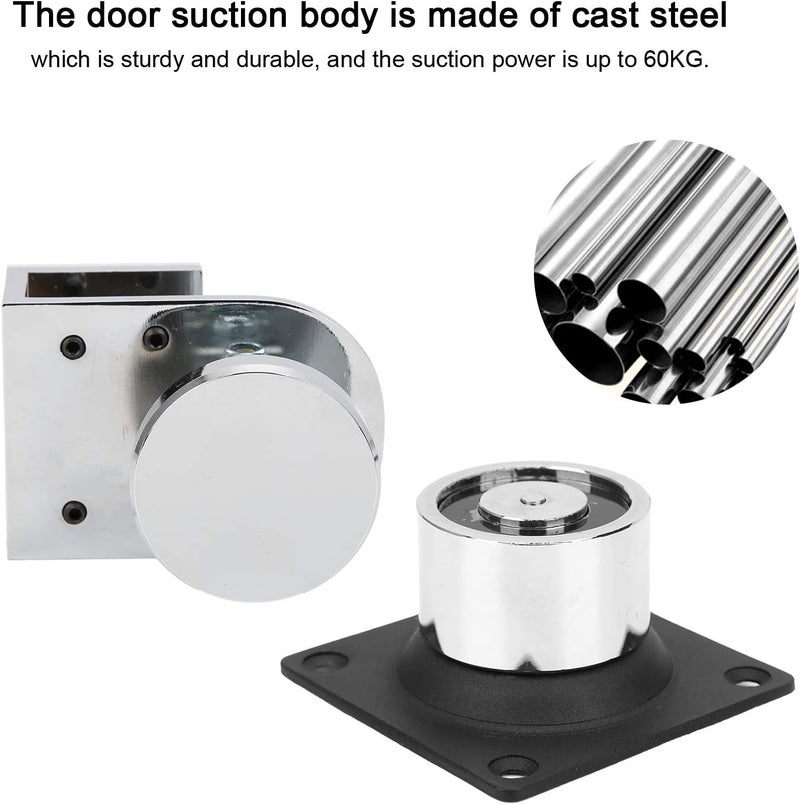 klarako Door Stopper Electromagnetic Door Stop Holder 12V/24V 60KG Suction for Fire Frameless Glass Doors - Image 5