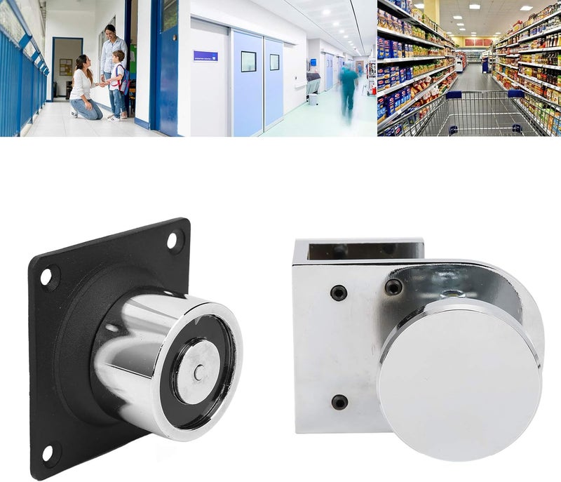 klarako Door Stopper Electromagnetic Door Stop Holder 12V/24V 60KG Suction for Fire Frameless Glass Doors - Image 2