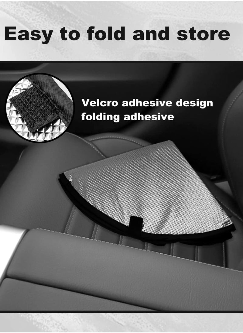 Excefore Upgraded Steering Wheel Sun Shade Cover, 3-Layer Foil Cooling Design, Block UV Rays and Keep Your Steering Wheel Cool in Summer, Universal Fit for Cars, Trucks, SUVs  - Image 4