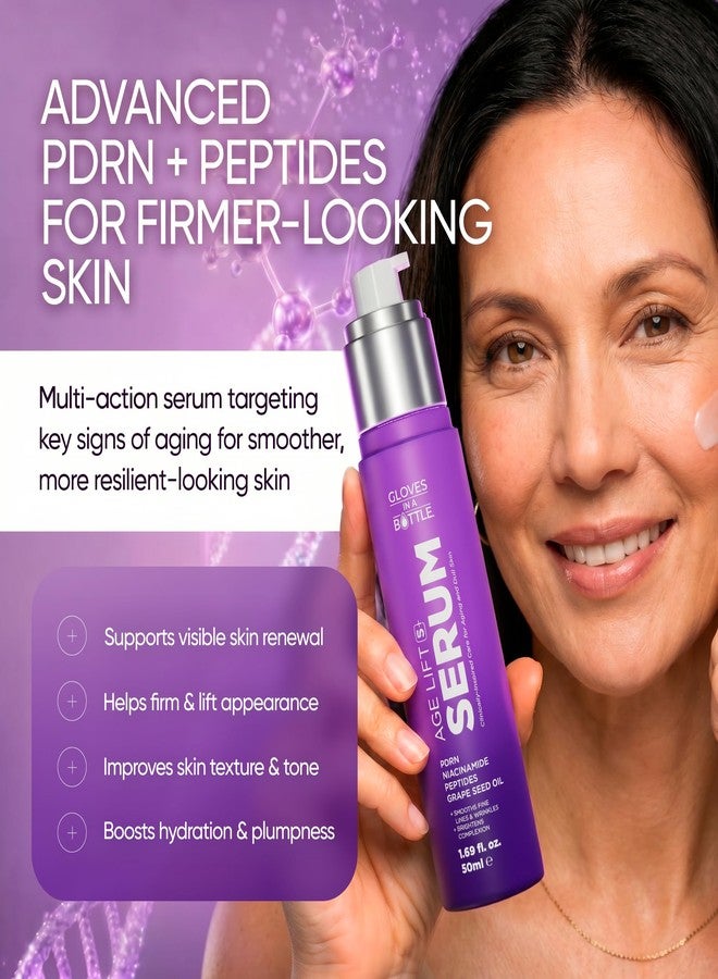 جلوفز إن أ بوتل سيروم Gloves In A Bottle PDRN Age Lift 5+ مع حمض نووي السلمون (PDRN) والنياسيناميد والببتيدات - ينعم الخطوط الدقيقة والتجاعيد، ويفتح لون البشرة، ويرطب البشرة ترطيباً خفيفاً لبشرة أكثر تماسكاً - (1.69 أونصة) - Image 2