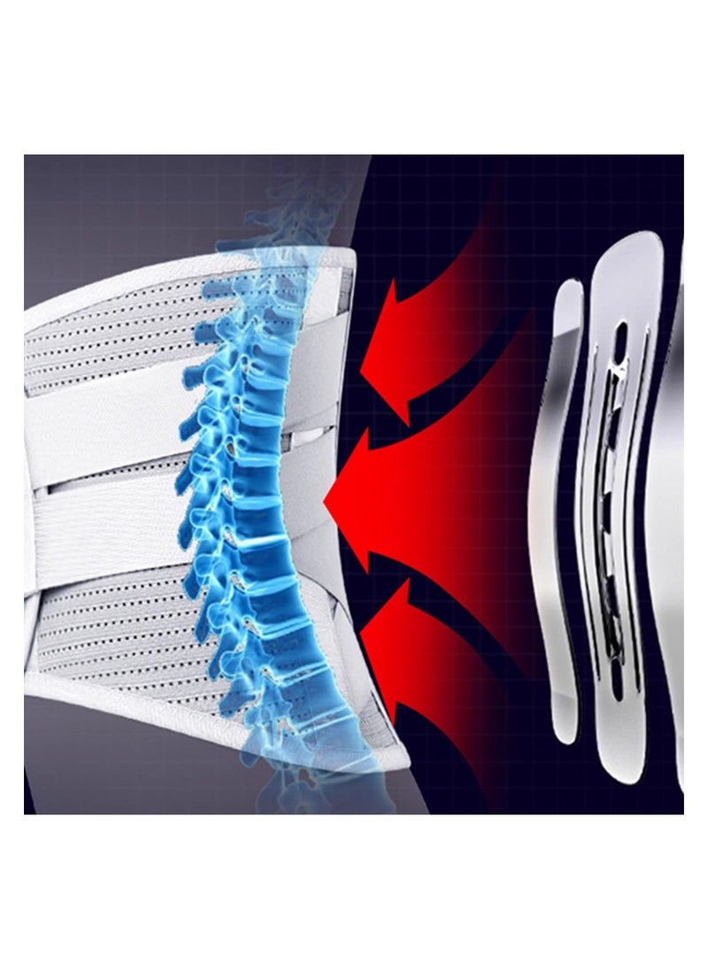 Bukela Lumbar Support Belt Lumbosacral Back Brace,Breathable Back Support Belt, Lower Back Pain Relief Warmer Stretcher for Herniated Disc, Sciatica, Scoliosis(L)  - Image 2